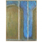 Paulo Prado Netto, "A Noite". Tríptico. Óleo sobre tela. Assinado no verso e datado de 1966. 103 x 76 cm.