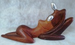 Sem assinatura - Escultura moderna decorativa com imagem de casal, aprox. 18,5 x 38 x 10 cm 