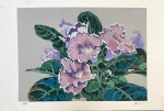 Tai. Flores roxas. Serigrafia, 15/95. 30 x 45 cm. Sem moldura