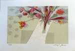 Valmi Rocha. Flores. Serigrafia, 58/80. 34 x 50 cm. Sem moldura