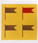 Jorge Reis. Bandeirinhas. Serigrafia, 59/100. 70 x 70 cm.2002. Sem moldura