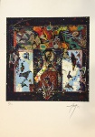 MIGUEL Von Dangel (1946). Sem título, Serigrafia, 41/150. 100 x 70 cm. 1993. Coleção Eco Art. Sem moldura