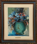Ana Maria Mortari. Vaso de flores. Óleo sobre placa. 38 x 28 cm.