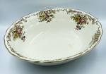 Marlborough - Grindley - travessa funda no formato oval de porcelana Inglesa, com acabamento de desenhos florais. 24 x 20 x 7,5 cm de altura