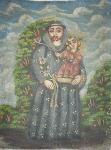 Santo Antonio, Óleo sobre tela. 19 x 14 cm. Sem moldura.