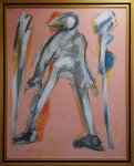 Ivald Granato (1949-2016). Figura. Acrílica sobre tela. 99 x 79 cm