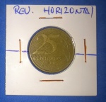  Moeda / Brasil -  , 25 centavos com reverso horizontal , !!!      !! 