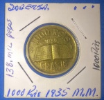 Moeda /Brasil - 1000 Réis ano de 1935 - globo maior !!! só 138 mil peças !!!