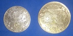 2 moedas / Brasil - prata !! 2000 Reis 1922 comemorativo !!e 500 Reis ano 1913 !!  !!!