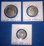 3 moedas /Brasil - ano de 1901 , 100, 200, e 400 reis Flor de cunho e soberbas !!