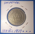 Moeda/ Brasil - 100 Reis Imperio , ano de 1879 - data escassa !!!