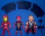 3 Bonecos , Coleção Vingadores , ( Homem de ferro , Thor , Homem aranha - 9 a 10 cm ) - Perfeito estado , Raridade!!