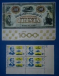 Quadra de selo dos correios  de época e  Selo Gigante , Brasil 1976!!!
