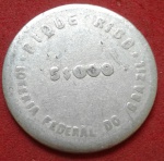 Ficha - Fique Rico - Loteria  Federal do Brasil , valor 5000 !!! Década de 1940 !