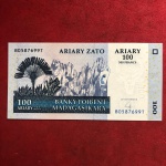 Cédula de Madagascar - valor de 100 francs , flor de estampa, decreto do ano de 2004 !!
