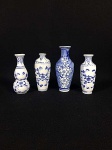 lote de 4 vasinhos japoneses em porcelana sendo 3 de 11A e um de 13A.