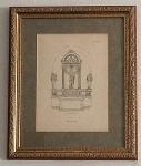 gravura antiga de altar emoldurada com 48A x 40.