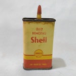 Shell - Linda lata de óleo da Shell. Completa com a tampa original. Vazia com capacidade de 100ml. Mede 11,5cm de altura. Fabricada no Brasil