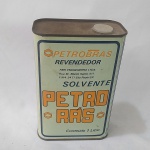Petrobras - Linda lata de Solvente ou água raz Petro Rás. Vazia com capacidade de 1 litro. Mede 17,5cm de altura