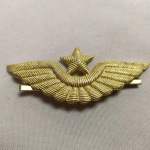 30. Militaria. Belo Distintivo Alado de cap de Piloto Soviético do Exército Vermelho.  Produzido entre 1955-1991.