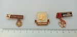 3 pins  de Lenin e com a Ordem de Lênin - Guerra - União Soviética - URSS – bem conservados. 
