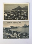 CARTOFILIA - Lote com dois bilhetes postais circulados da década de 20 com paisagens cariocas.