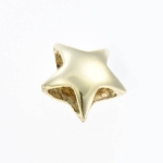 #26145 Mini Pingente Estrela em Ouro Amarelo Medida Sem Argola: 0,7cm, Peso: 0,2g