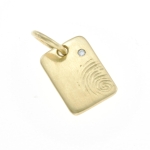 #26043 Pingente H. STERN Digital em Ouro Amarelo com Brilhante Medida Sem Argola: 1,1cm, Peso: 1,2g