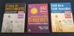 Lote com 3 (três) melhores livros de educação financeira e dicas para ficar rico.