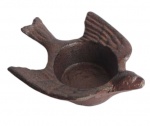 Comedor de pássaros em ferro fundido na forma de andorinha.