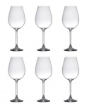 Espetacular jogo de 6 (seis) elegantes taças para vinho em cristal BOHEMIA.