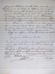Carta de Alforria concedida pelo Sr. Joaquim Ribeiro de Avellar a sua escrava - Vassouras - RJ - 1882 - Importante documento para a história do Brasil - 1 página - Ótimo estado.