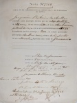 Certidão de Nascimento de Filho de Escrava - Vassouras - RJ 1885 - Joaquim Ribeiro de Avellar - Importante documento para a história do Brasil - 1 página - Ótimo estado.