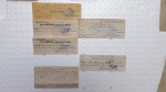 Lote contendo vários cheques de banco americano ano 1924, vide fotos.