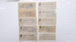 Lote contendo vários cheques de banco americano ano 1922, vide fotos.