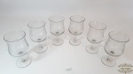 6 Taças cristal  para vinho branco. Medida 6 cm diâmetro, 13,5 cm altura.