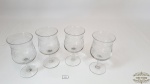 4 Taças  cristal para vinho branco. Medida 6 cm diâmetro, 13,5 cm altura.