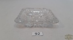Cinzeiro Quadrado em demi cristal Translucido Lapidado. 10cm de largura e comprimento cristal  cinzeiro