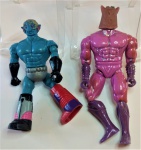 Brinquedo dois bonecos anos 80 plástico japonês , Med. 18 x 8 cm articulado ,lote (8)