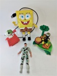 Lote miniaturas , 4 brinquedos diversos , entre 17 x 13 x 10 x 4 cm , para colecionadores de plantão.