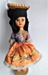 Antiga  boneca Portuguesa de Nazaré  , med.36  x 13  cm ,em excelente estado , para colecionadores de plantão .