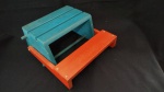 Brinquedo , banco escada da turma da Monica , (jogos colunasbrinquedos ) , com 16cm de alt x 32x31cm de dtro , anos 80