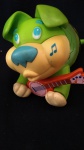 Brinquedo - cachororro , tocando violão , 15cmx10cm de dtro