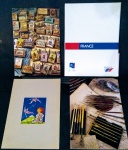 1 Pasta e 3 capas DE Cardápio da AIR FRANCE , com 20 x 29 cm , para colecionadores de Plantão