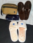KIT VARIG , 1 Necessaire VARIG  , 1 Meia , 1 Pantufa branca  com  ferrugens , 1 Par De Chinelo marrom , Para colecionadores de Plantão .