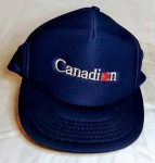 Boné Canadian Airlines International, Na Cor Azul Marinho Em Perfeito Estado De Conservação, Para Colecionadores De Plantão.