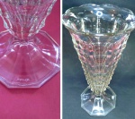 Antigo e Belo Vaso Em Cristal Prado Década De 60, estilo ART DEC , c/29 x 13 cm