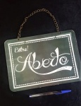 Placa de Aviso ABERTO / FECHADO  MDF 6mm  27cm x 19cm ( inclui corrente parapendurar)