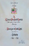 GRANDIOSO QUADRO EMOLDURADO DA PREFEITURA DE SANTO ANDRÉ 1867- 1967 , MED. 38 X 59 - 57 X 77 CM  .