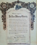 QUADRO DE HOMENAGEM 1955 EMOLDURADO , MED. 54 X 69 CM .